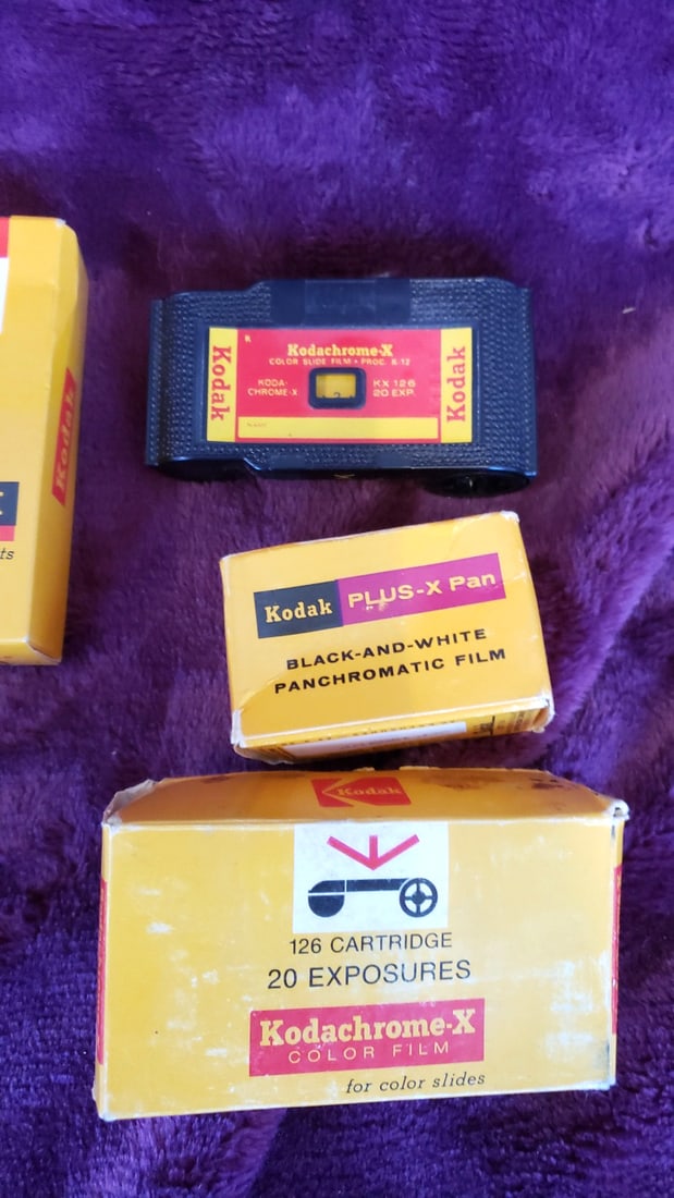 Vintage Kodak Film Lot Kodachrome-X Kodacolor-X Ektachrome Plus-X Pan 126 & 110 Cartridges - 4