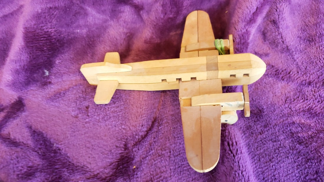 Europa 2 Jewels Desk Clock, Pens, Letter Opener & Wooden Airplane Model Lot - 4