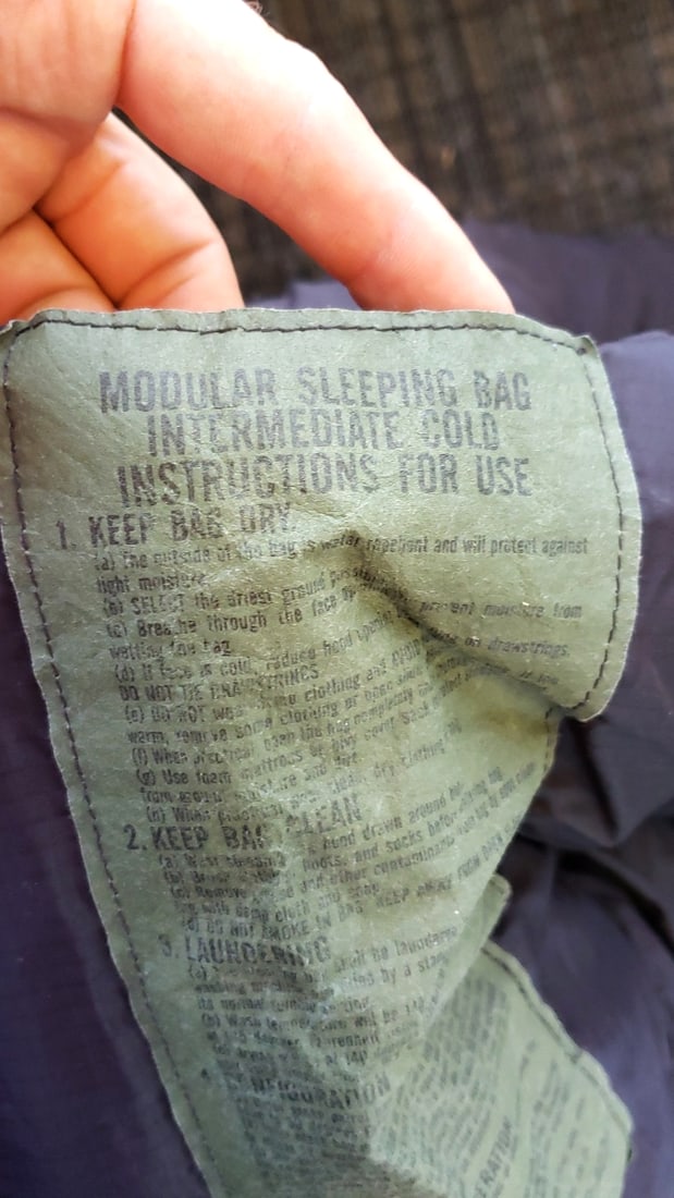 US Military Modular Sleeping Bag Intermediate Cold Weather Gray 8465-01-398-0687 - 2