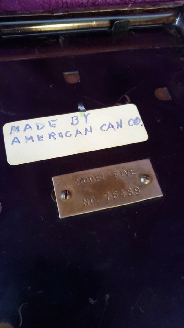 American Can Mechanical Adding Machine Calculator Black Metal Hand-Crank 8-Column - 6