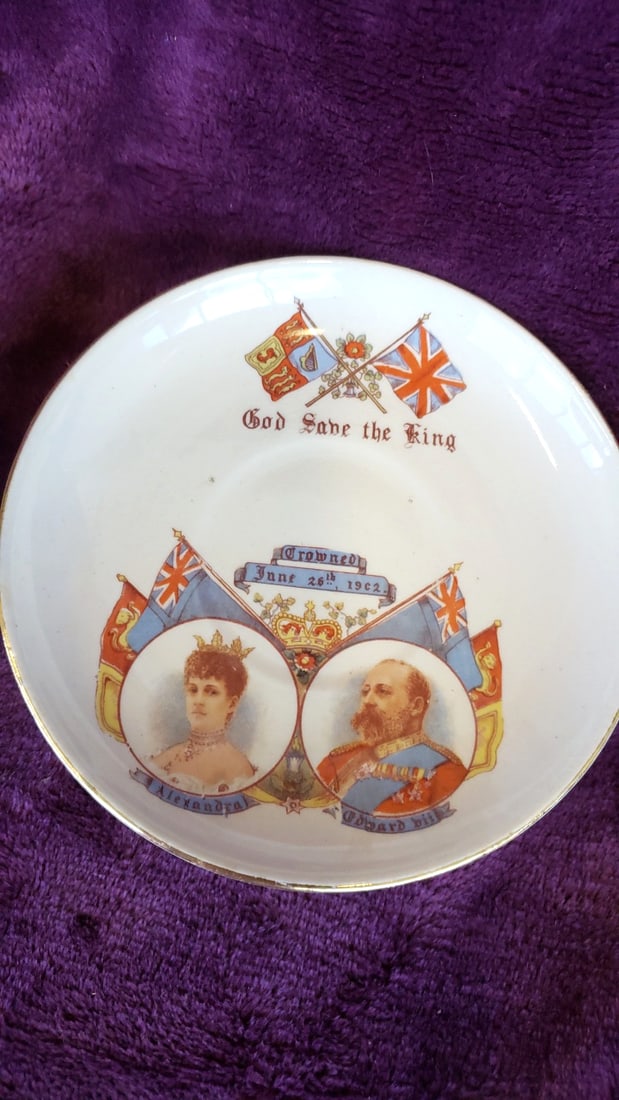 R.C. Versailles Bavaria Edward VII & Alexandra 1902 Coronation Cup and Saucer - 4
