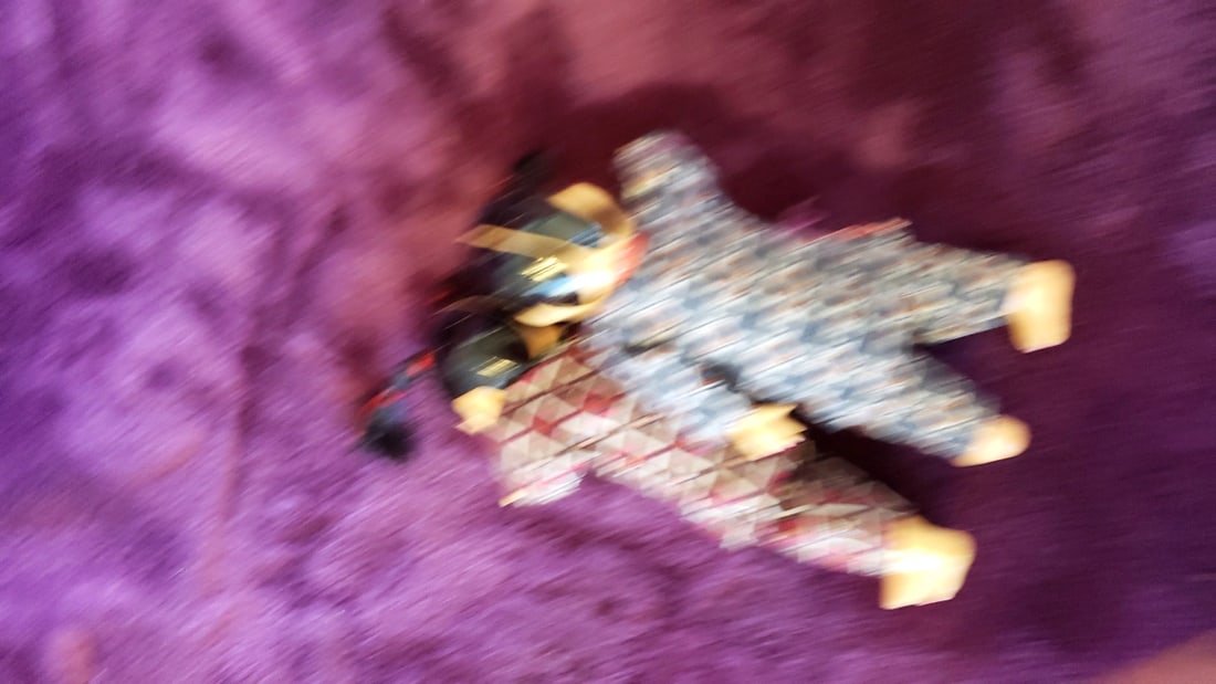 Japanese Kimono Doll Lot, Large Orange Floral Baby Doll with 2 Small Patterned Dolls, 10 in - 6
