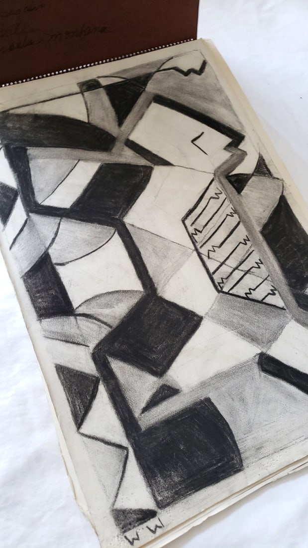 Artcraft Spiral Sketch Book Amateur 12 x 18 Rough with Abstract Drawings - 2
