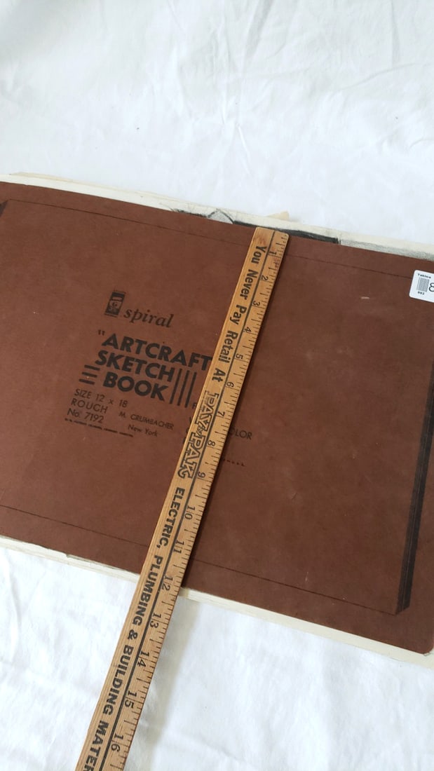 Artcraft Spiral Sketch Book Amateur 12 x 18 Rough with Abstract Drawings - 5