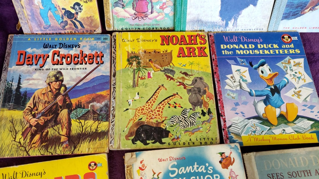 Walt Disney Children's Book Lot of 10 Little Golden Books, Donald Duck, Dumbo, Davy Crockett - 3