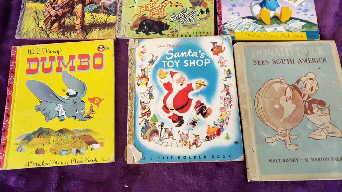 Walt Disney Children's Book Lot of 10 Little Golden Books, Donald Duck, Dumbo, Davy Crockett - 4
