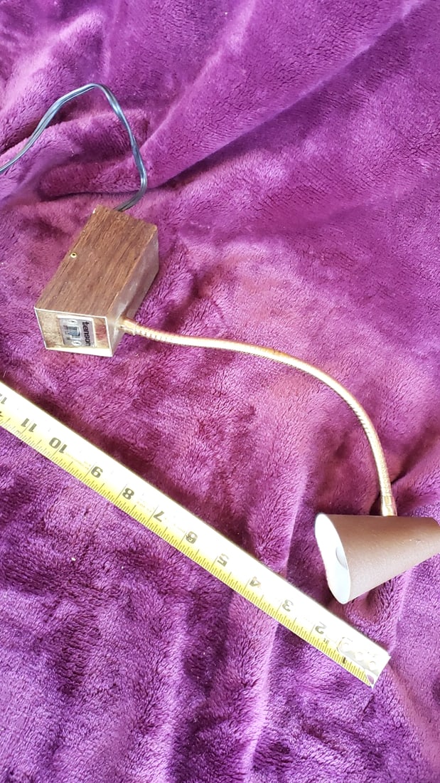 Tensor Student Model 7200 Gooseneck Desk Lamp Wood Base Brass Tone Cone Shade - 6