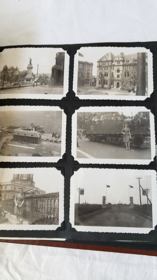 Photograph Album Mounted BW Photos, Postcards, 1940s - 6