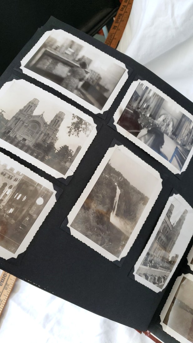 Photograph Album Mounted BW Photos, Postcards, 1940s - 9