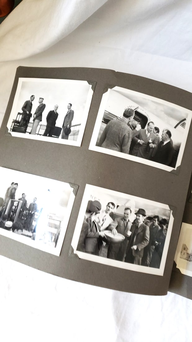 Large Photo Album of Vintage BW Photos landscapes, people, military 1940s - 9