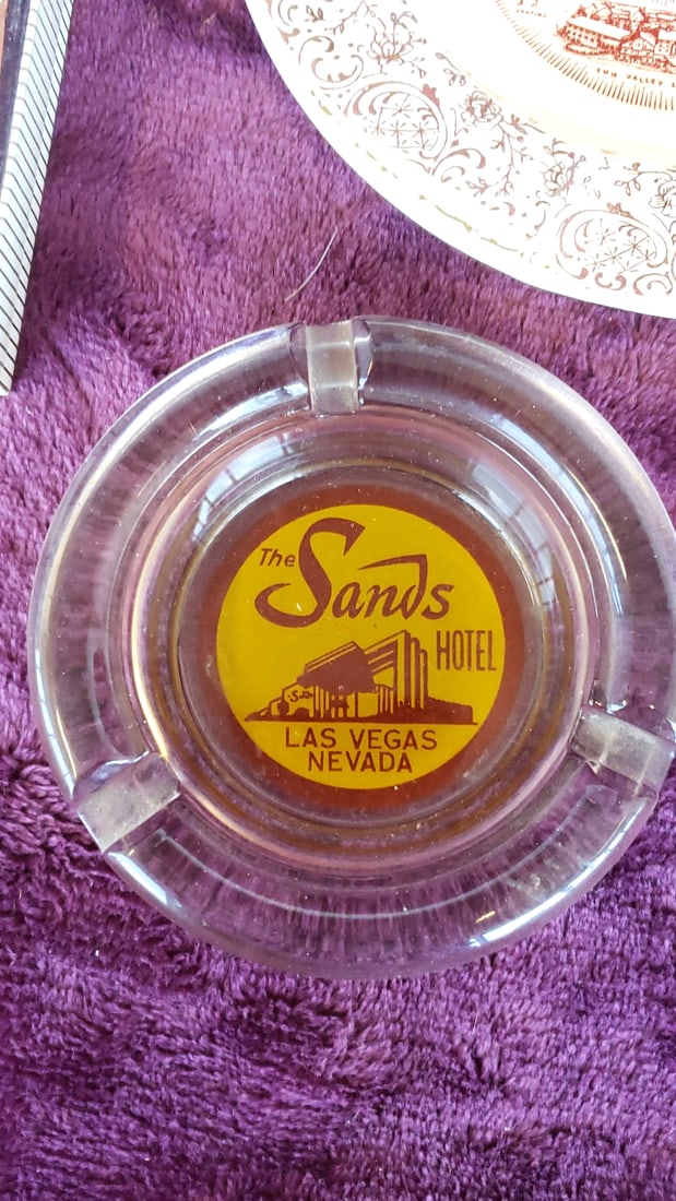 Hotel Souvenir Lot: Sands Las Vegas Ashtray, Olympic Hotel Marine Room, Sun Valley Idaho Dish - 4