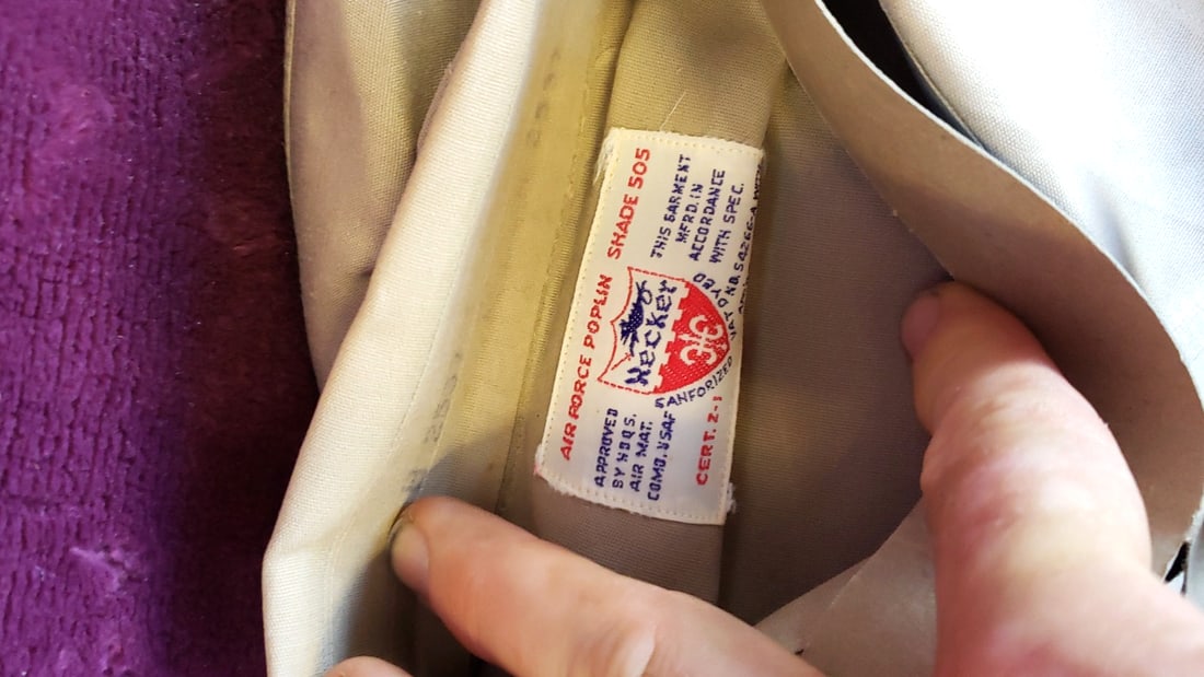 Lot of 4 USAF Air Force Poplin Shade 505 Tan Uniform Shirts Creighton McKettrick - 4