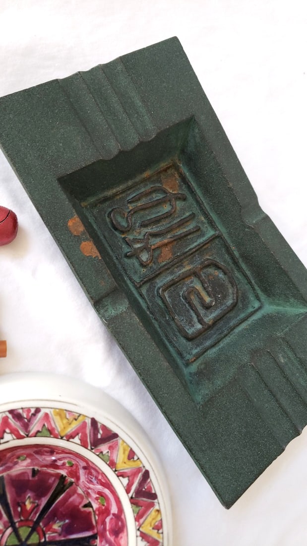 Nambu Tekki Ashtray, Novelty Lightere, Porcelain Dish - 2