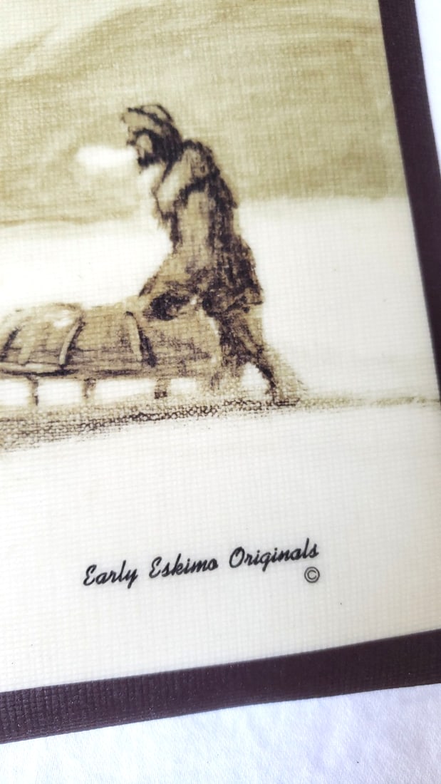 McDaniel Eskimo Originals Set of 4 Sepia Wilderness Scene plastic Placemats - 10
