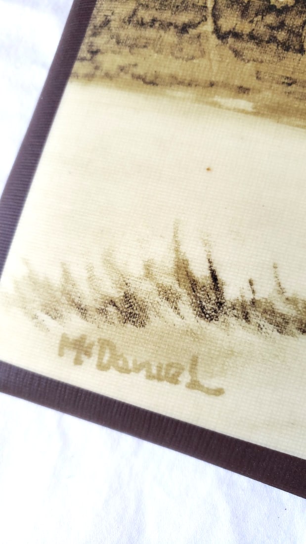 McDaniel Eskimo Originals Set of 4 Sepia Wilderness Scene plastic Placemats - 9
