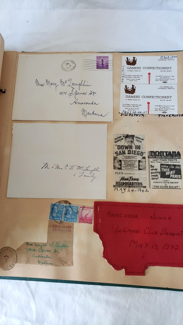 Vintage Montana State University 1939-1941 Scrapbook with Programs & Memorabilia - 13