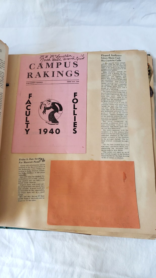 Vintage Montana State University 1939-1941 Scrapbook with Programs & Memorabilia - 6
