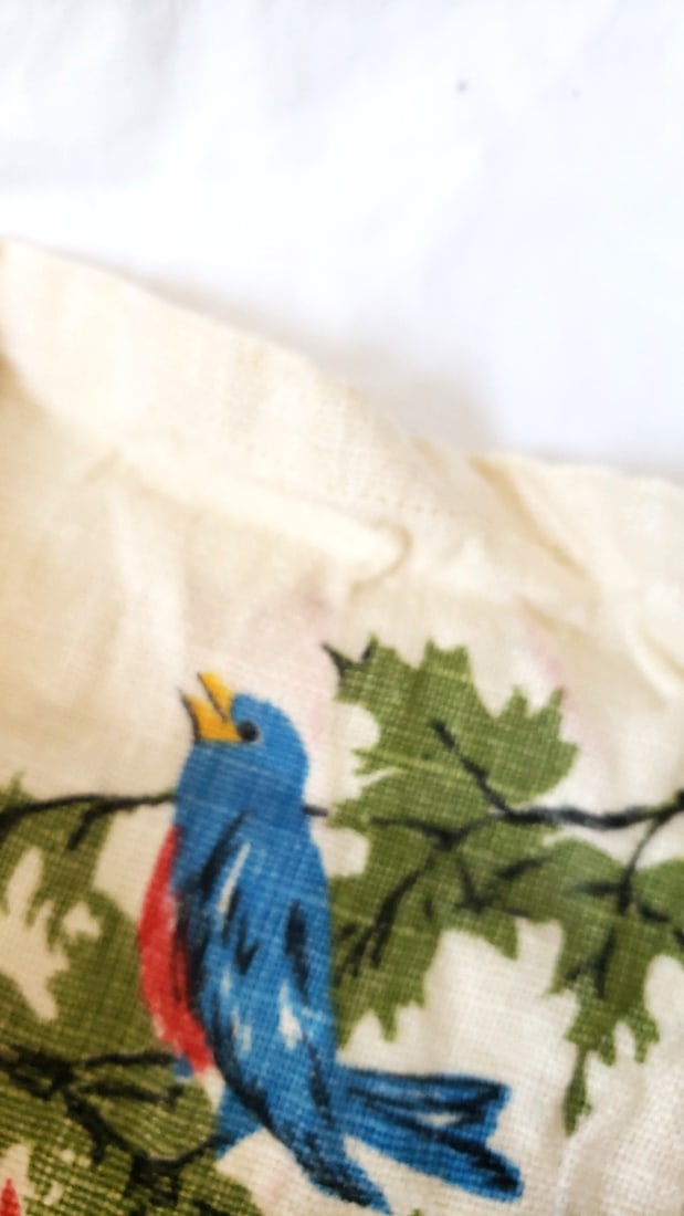 Vintage Kitchen Linens Lot: Cotton Waffle Dish Cloths RN19281, Calendar Towels, Plaque Mats - 8