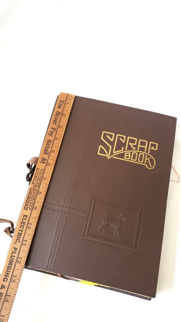 1930s Brown Cord-Tie Scrapbook with Anaconda Montana Letters, Envelopes & Ephemera - 2