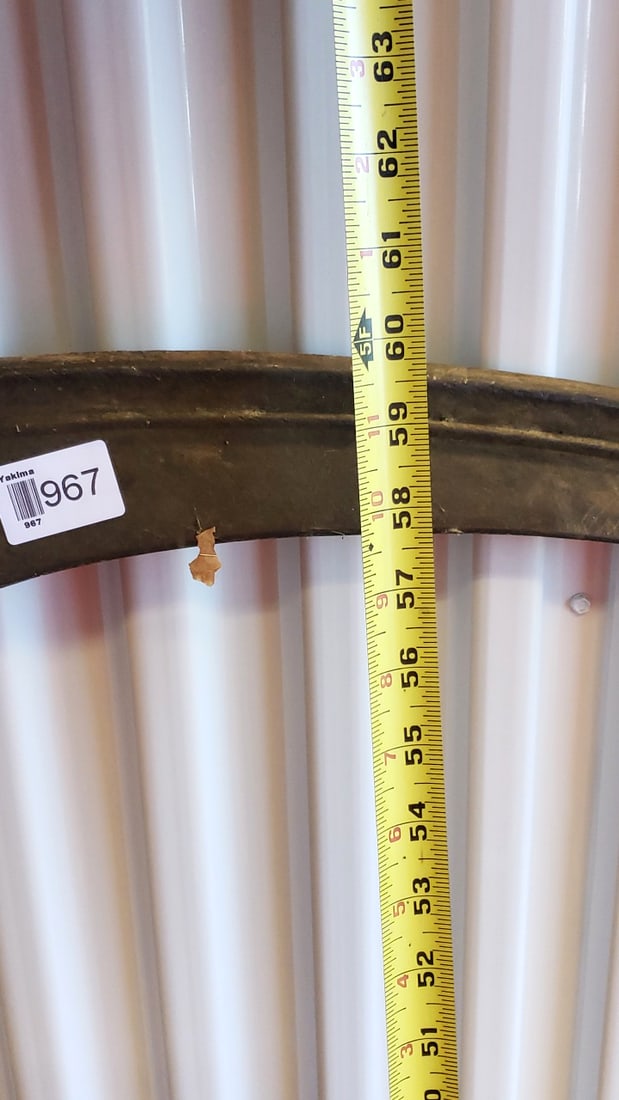 Wooden Handled Scythe with Curved Metal Blade, Approx. 60 in - 5