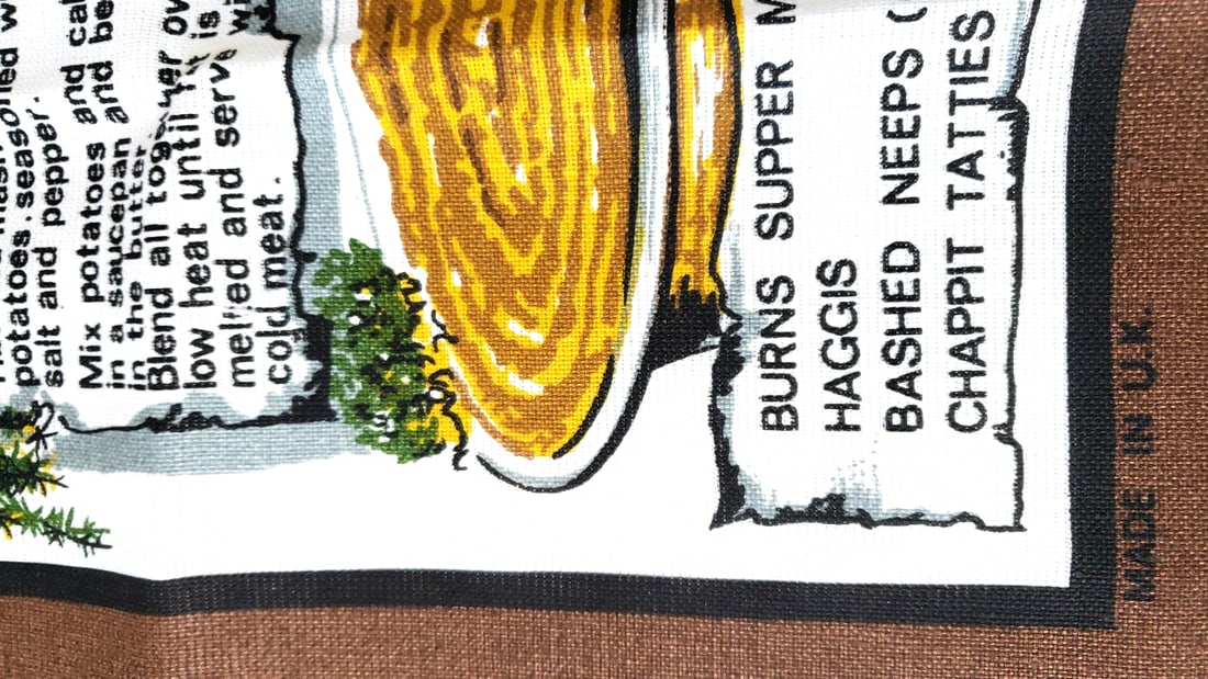 Flour Sack Towels 100 Cotton Traditional Scottish Recipes Irish Coffee Shakespeare Tea towels - 2