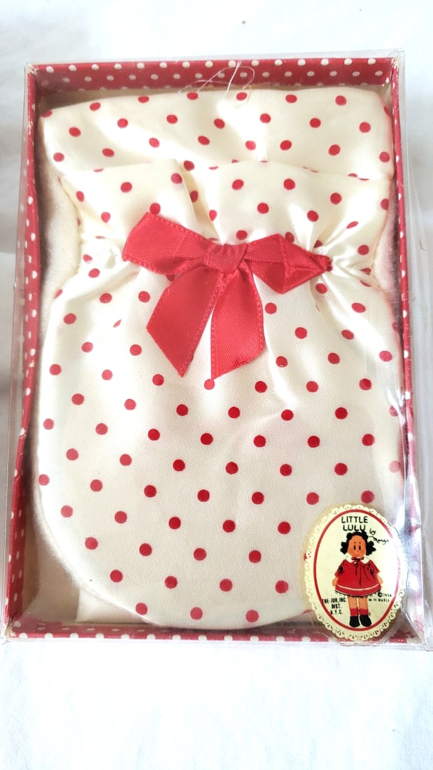 Little Lulu by Marge Polka Dot Fabric Bag and Boxed Sari Doll Lot - 2