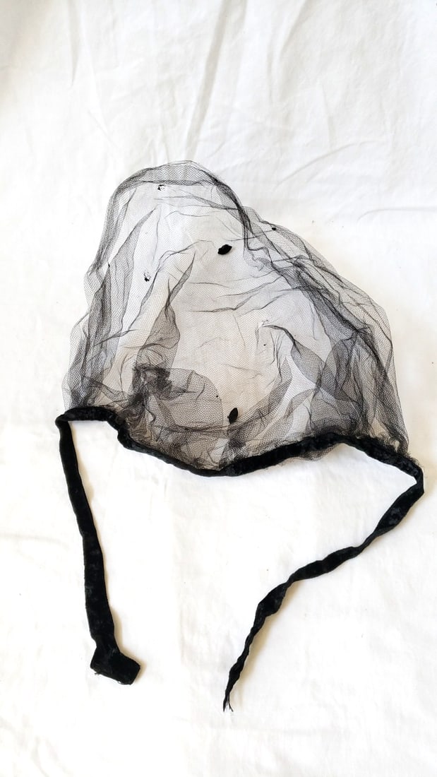 Black Mesh Lace Hair Snoods Lot with Square Dance and Cha Cha Hankies - 4