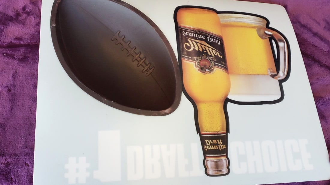 Miller Genuine Draft #1 Draft Choice Football Beer Sign - 5