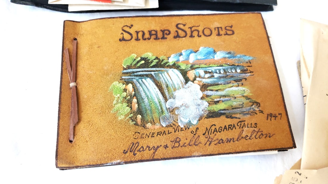 Vintage Snapshot Photo Albums Lot with Niagara Falls 1947 & Family Photographs - 2