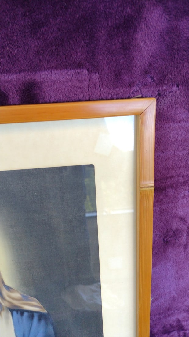 Framed Immaculate Heart of Mary Religious Print in Wood Frame - 4