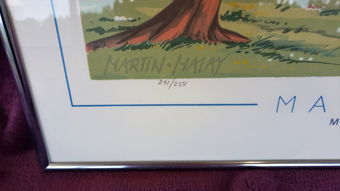 Martin-Malay Magnolia Bluff Framed Limited Edition Print 24/250 Magnolia Fine Arts Anniversary - 2