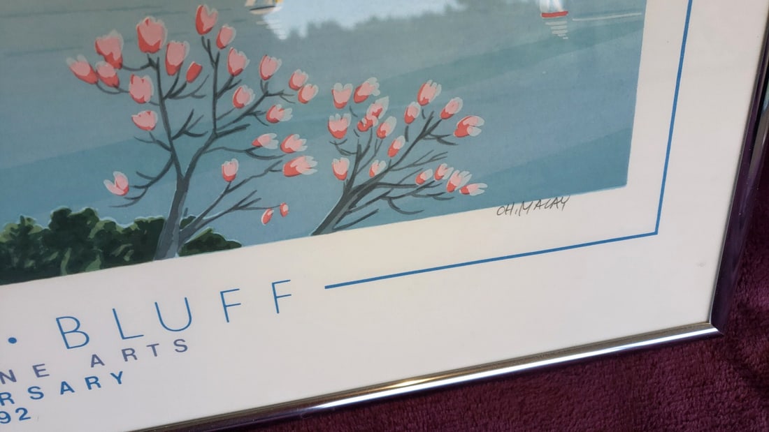 Martin-Malay Magnolia Bluff Framed Limited Edition Print 24/250 Magnolia Fine Arts Anniversary - 3