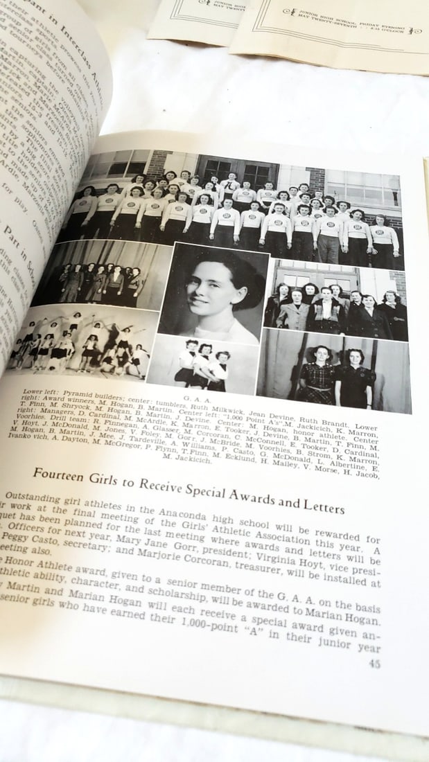 Mixed ephemera 1938 Anaconda High School Commencement Programs Suice Box IX Student Literary Boo... - 10