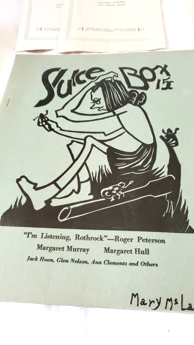 Mixed ephemera 1938 Anaconda High School Commencement Programs Suice Box IX Student Literary Boo... - 3