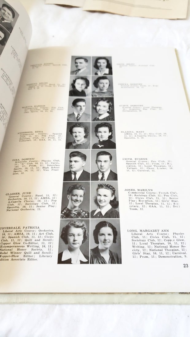 Mixed ephemera 1938 Anaconda High School Commencement Programs Suice Box IX Student Literary Boo... - 9