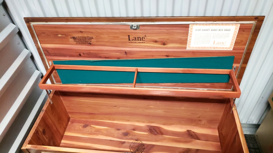 Lane Altavista Cedar Hope Chest Blanket Trunk with Carved Front Panels, 43 in - 2