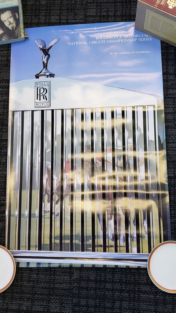 1986 Rolls-Royce Motors USPA National Circuit Championship Series Polo Poster 24x36: Plus lapel pins 24 x 36 x 0.05 0.25 lb Low Estimate: 25.00 High Estimate: 125.00