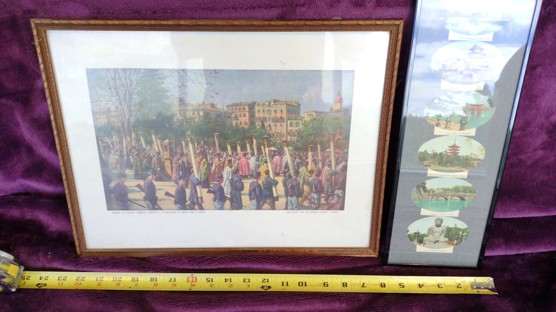 Aspioti Brothers Framed Corfu Holy Saturday Procession Print & Japanese Scenic Prints - 5