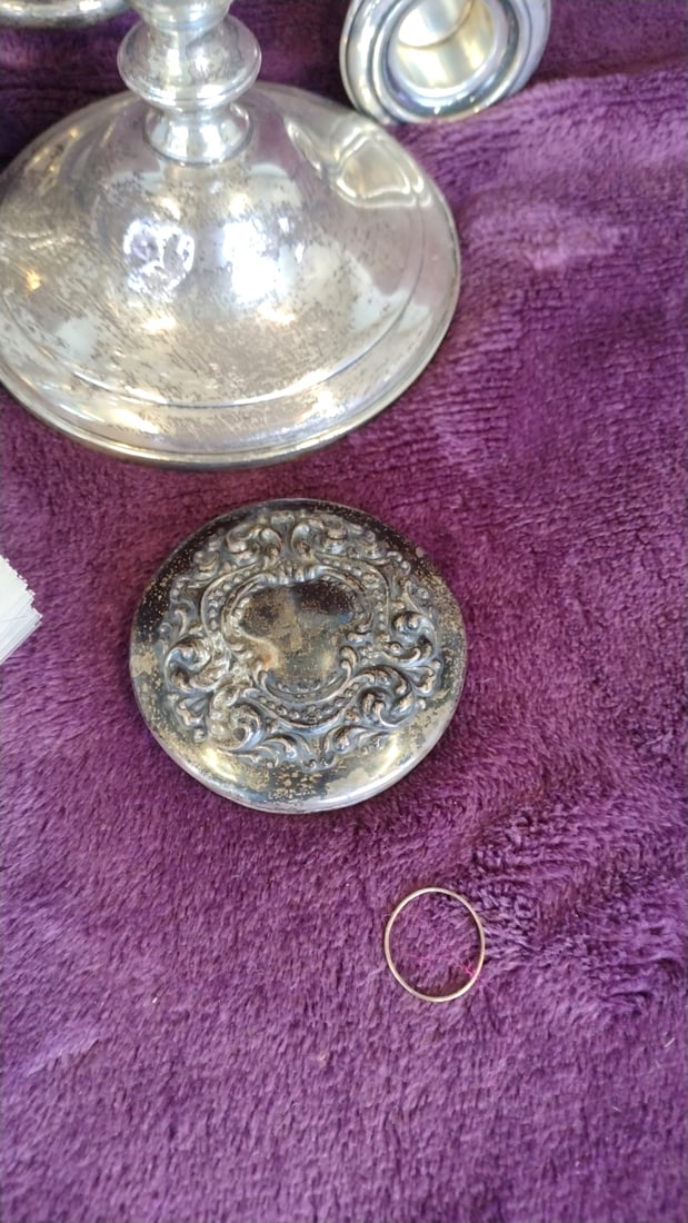Sterling Silver Scrap Lot Weighted Convertible Candelabra And More - 3