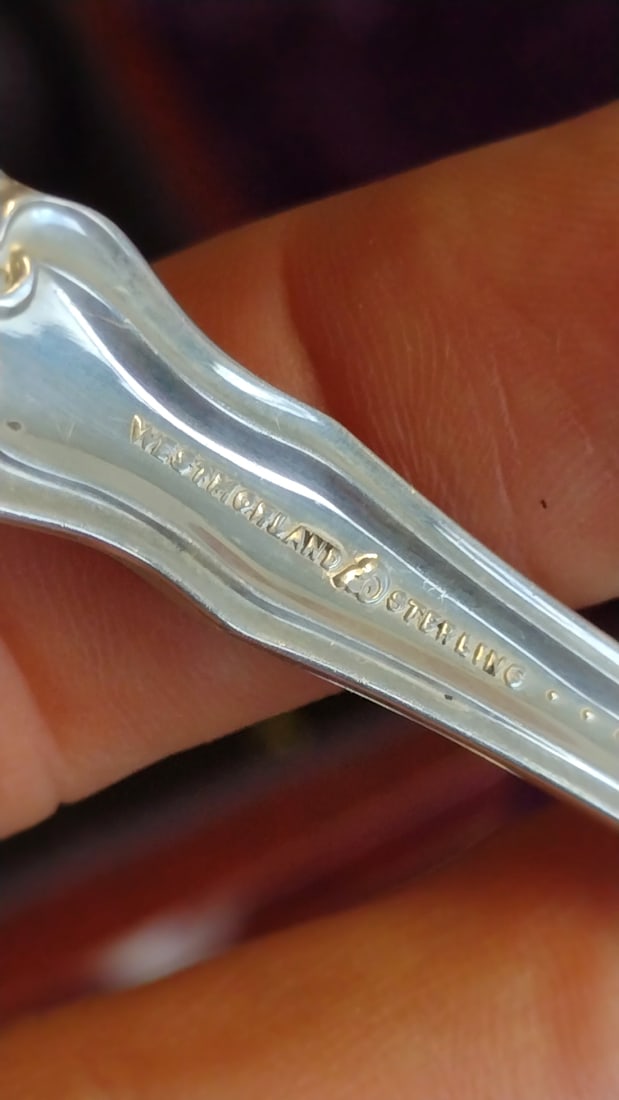 Westmorland Sterling George Martha Flatware Set Service For 12 1945 3318g - 9