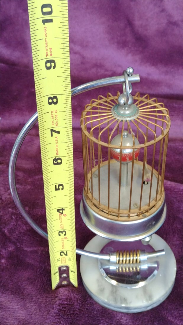 Vtg Japanese Automaton Clock With Stand Art Deco 40s - 5