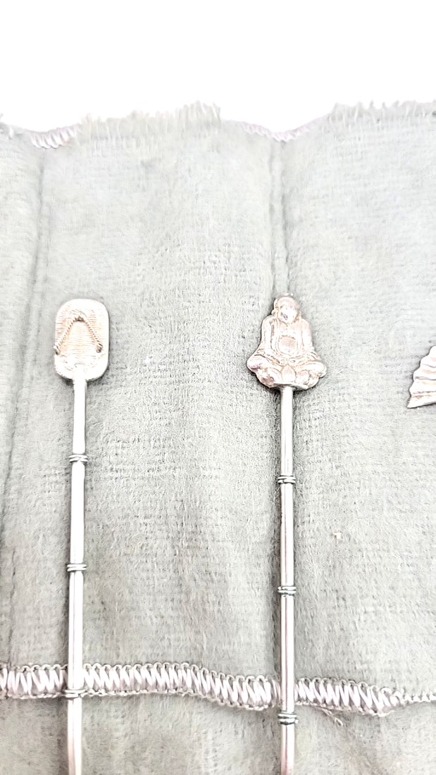 Set Of 6 Sterling Decorative Spoons With Figural Finials - 4