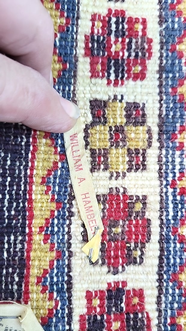 Genuine Hand Woven Oriental Rug Red Geometric 100% Wool Pile Iran - 4