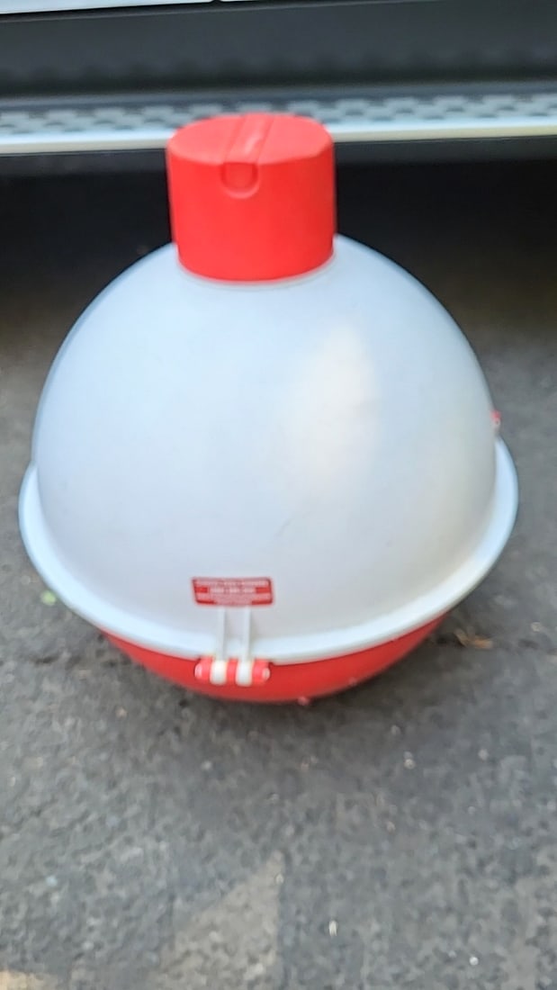 The Big Bobber Floating Cooler Red White Round Beverage Cooler - 2
