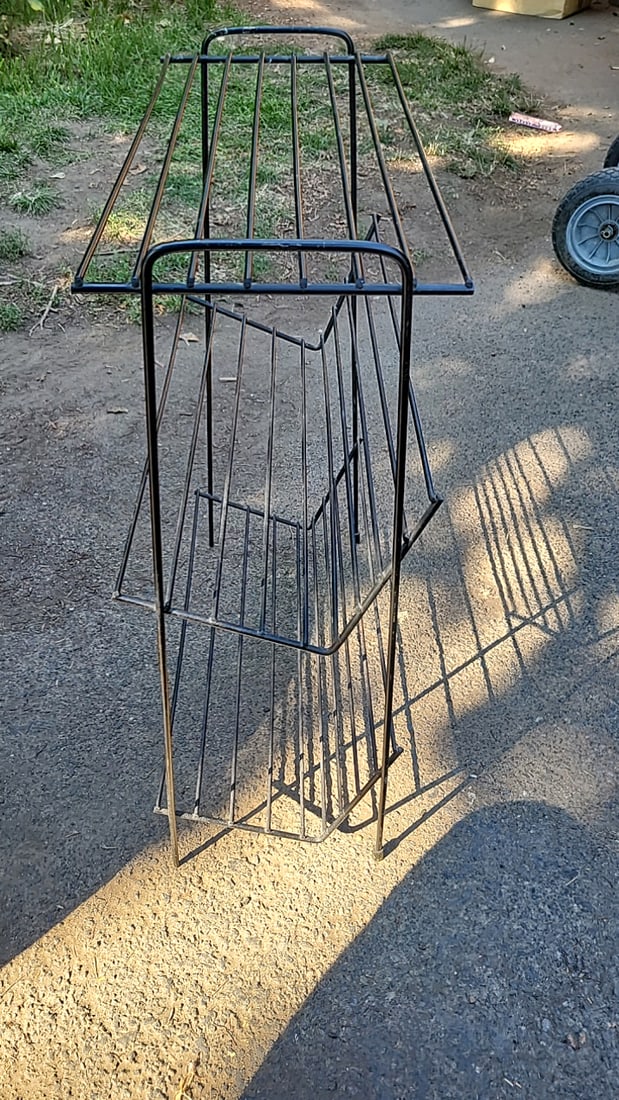 Black Metal 3-tier Folding Wire Shelving Rack - 2