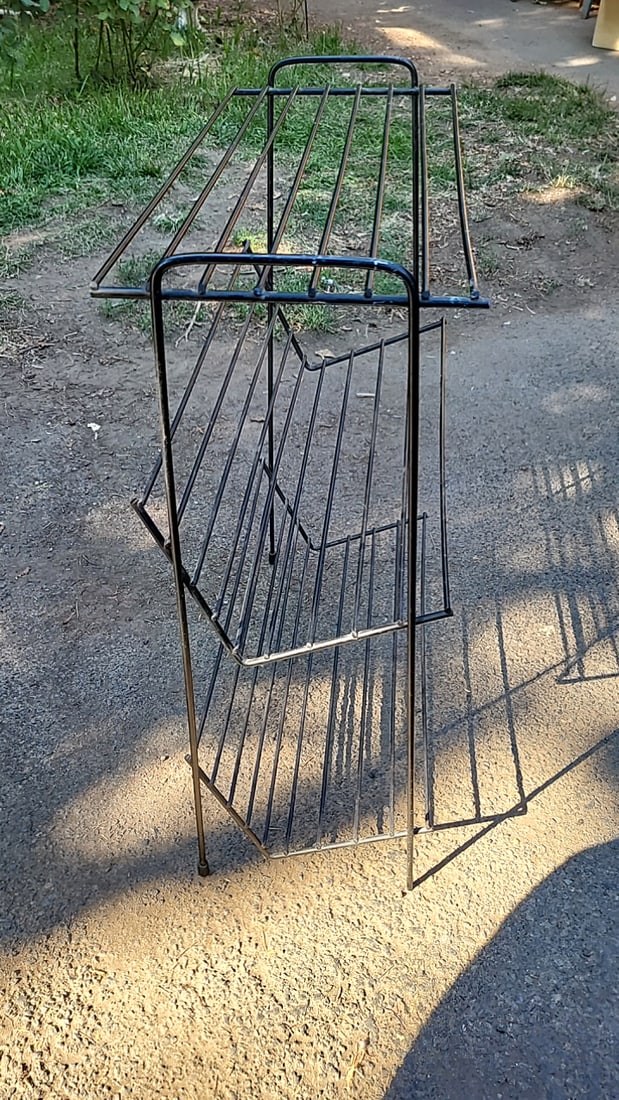 Black Metal 3-tier Folding Wire Shelving Rack - 3