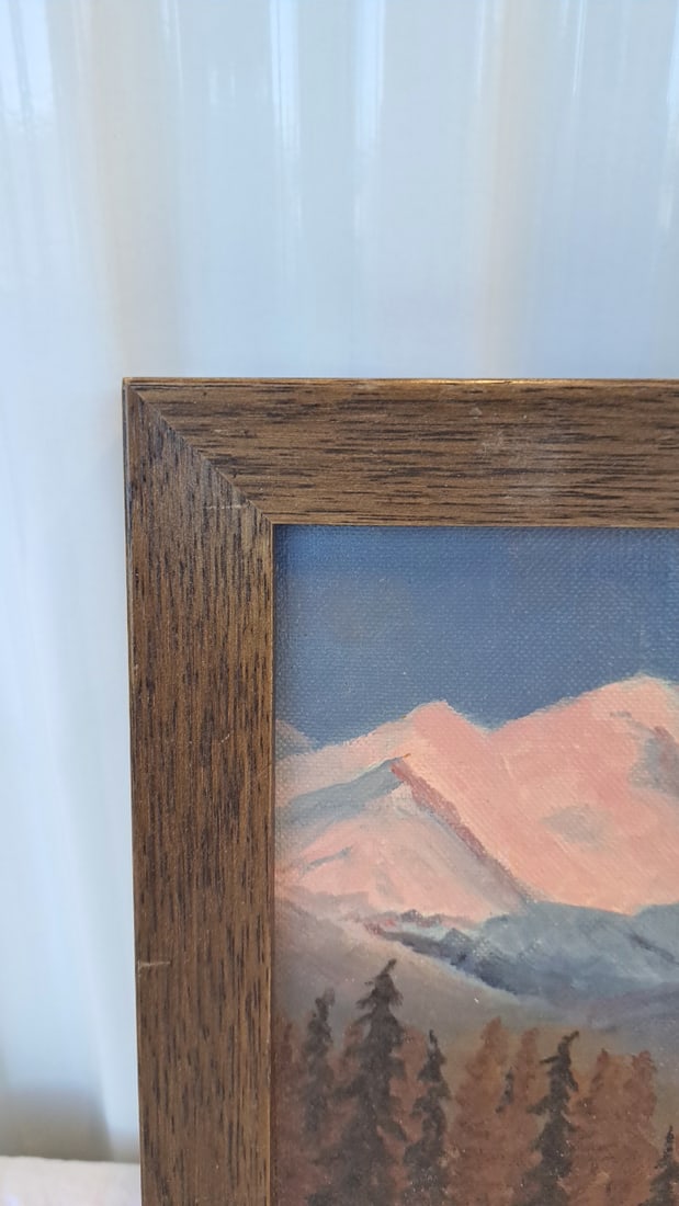 J. Helding Signed Framed Mountain Landscape Painting - 2