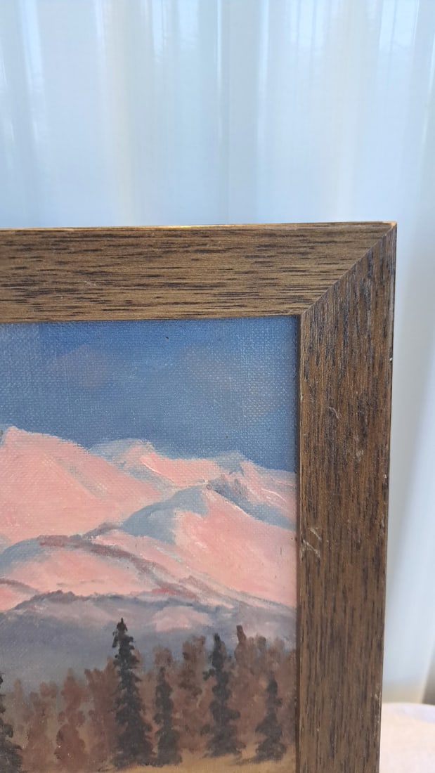 J. Helding Signed Framed Mountain Landscape Painting - 3