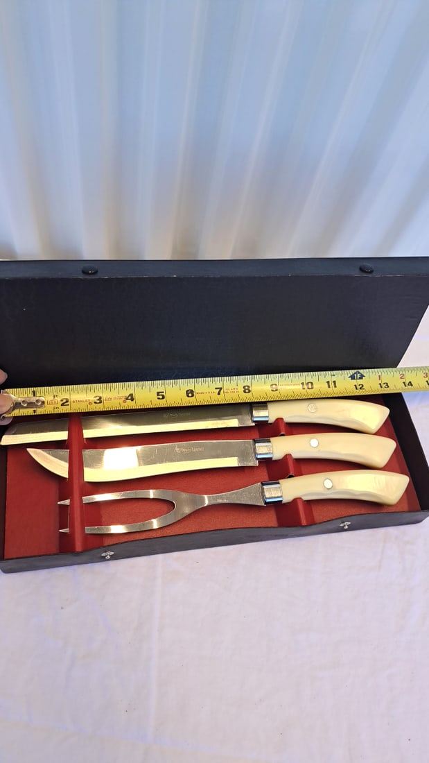Crown Awards Japan 3-piece Carving Knife And Fork Set - 8