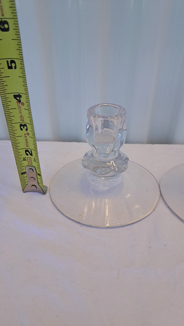 Heisey And Duncan Miller Glass Candlestick Holders - 7